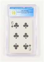 POKEMON PLAYING CARD - 6 CLUBS, 1998 JP GRADE 10
