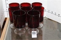 VINTAGE RED GLASS WARE