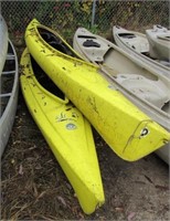 LOT OF 2 TWO- PERSON KAYAKS YELLOW