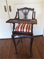 MAH CHIPPENDALE HIGH CHAIR,  STANDARD SIZE, H40"