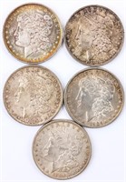 Coin 5  Morgan Silver Dollars Nice!