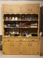 Vintage Open Faced Kitchen Hutch Cabinet