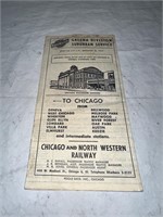 CHICAGO & NORTH WESTERN RAILROAD TIME TABLE 1952