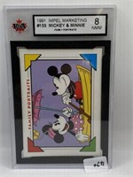1991 DISNEY COLLECTOR CARD GRADED - 8 NMM  #133
