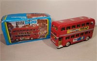 Double Decker Tin Litho Friction Bus