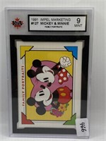 1991 DISNEY COLLECTOR CARD GRADED - 9 MINT  #127