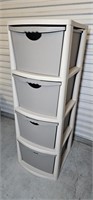 Sterilite Plastic 4 Drawer Storage Tower