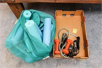 Flat & Bag of Exercise Items