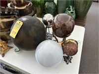 ASSORTED SPHERES - MARBLE, GLASS, ETC (SOME WITH S