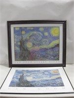 Two Starry Night Prints Largest 25.5"x 31.5"