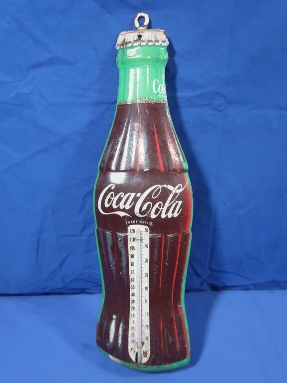 Vintage Coca Cola Thermometer Tin Advertisement