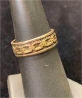 Gold Plated Sterling Ring Size 6 1/4