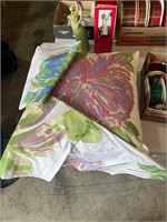 lot of matching throw pillow and shams