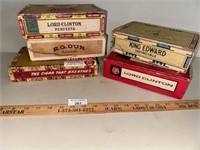 5 Vintage Cigar Box Lot.  All for one money!