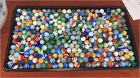 Vintage machine made marbles container not