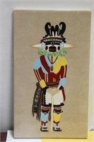 A Ceramic Kachina Doll Tile