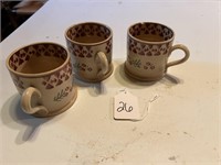Vtg Nicholas Mosse Spongeware Ceramic Mugs
