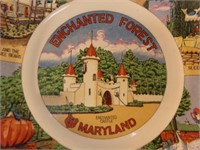 Vintage Enchanted Forrest, MD, Plate & Shot Glas