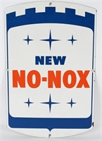 GULF NEW NO-NOX PORCELAIN GAS PUMP PLATE SIGN