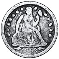 1853 Seated Liberty Dime NICELY CIRCULATED