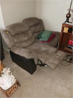 RECLINING LOVESEAT AND BLANKETS
