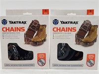 (2) New Yaktrax Size Small Footwear Chains