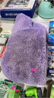 Purple bathroom and toilet rug