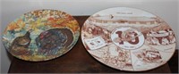 shelf lot: (2) turkey plates in original box,