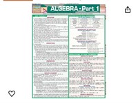 Algebra Part 1: a QuickStudy Laminated Reference