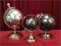 1 4.5" & 2 8" World Globes