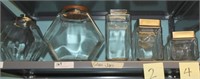Shelf lot: glass canisters