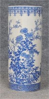 Japanese Blue and White Umbrella Stand