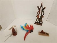 Assorted Decor - Wind Chime, Tribal Figurine and