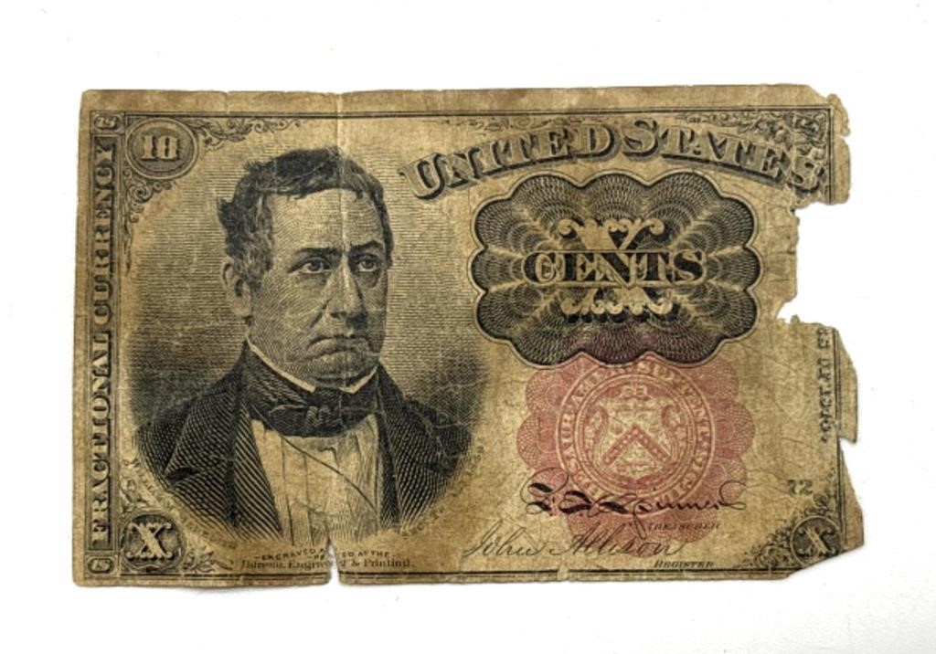 Series of 1874 United States Ten Cents Bill