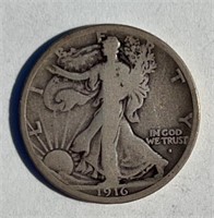 1916S Walking Liberty Half Dollar