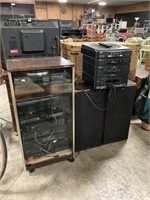 Vintage Sony Stereo System In Cabinet.