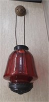 Vintage Ruby Red Hanging Light fixture