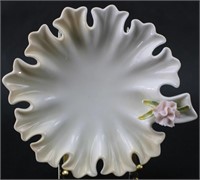 PORCELAIN RING DISH WITH FLOWER ADORNMENT