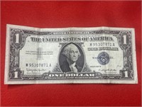 1957-B One Dollar Silver Certificate W95307871A
