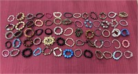 65 Assorted Costume Jewelry Bracelets