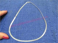 sterling silver herringbone necklace - 18in (6g)