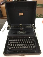 Royal antique typewriter with case