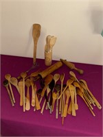 Wood Kitchen Utensils, Rolling Pin, Spoons ++