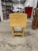 Tray table set with stand