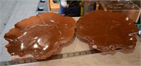 2 Large Leaf Dishes *LY
