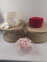 3 beautifully crafted women's hats