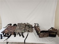 Camo seat pads with waist bag.