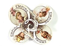 Four Leaf Design Empire Harvester Trade Card 1890'