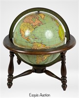 1930's Weber Costello Co Terrestrial Table Globe