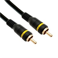 CableWholesale Composite Video Cable RCA Male Gold